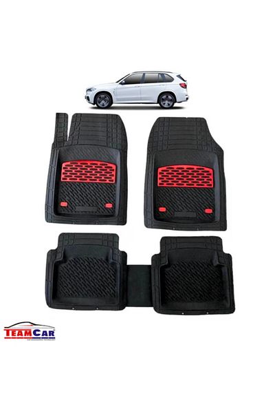 TEAMCAR ® Car Mats Tray Type Compatible With Bmw X5 F15 Suv (2013–2018) Red