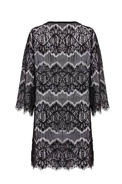 Eight Fashion Women's Black Lace Kimono Stylish Beach Wear