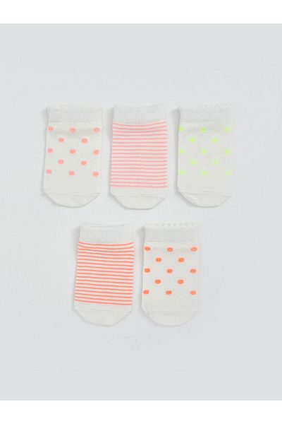 LC Waikiki New Season Striped Baby Girl Booties Socks 5-Piece - S5Ho60Z1
