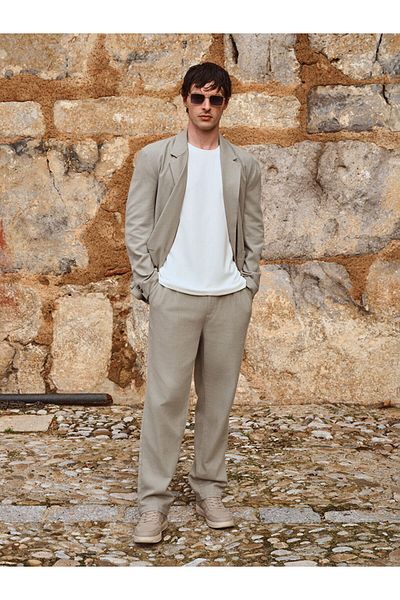 LC Waikiki New Season Standard Fit Linen Blend Men's Trousers - S5Ar28Z8