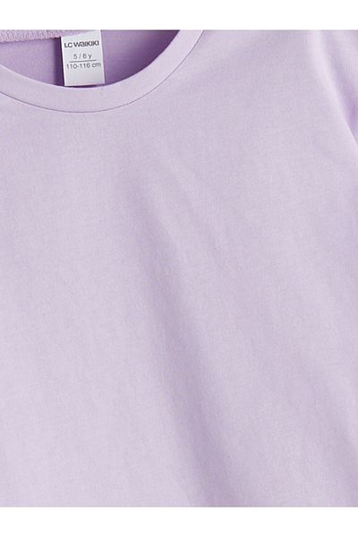 LC Waikiki Sari Crew Neck Basic Girl's T-Shirt