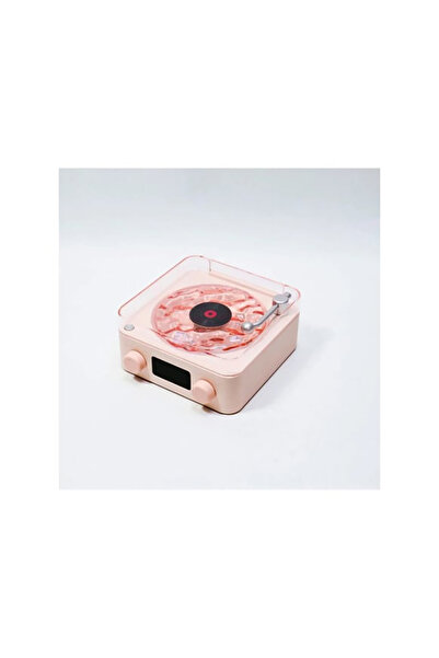 İMEXTECH Waves Nostalji Plak Görünümlü Bluetooth Hoparlör 3D Ses Dalgası Retro Müzik Plak Gece Lambası