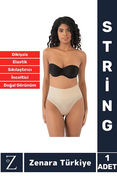 Zenara Casual No Trace Non-Slip 2 Sizes Slimming Tightening Recovering Very Stylish Seamless String Corset