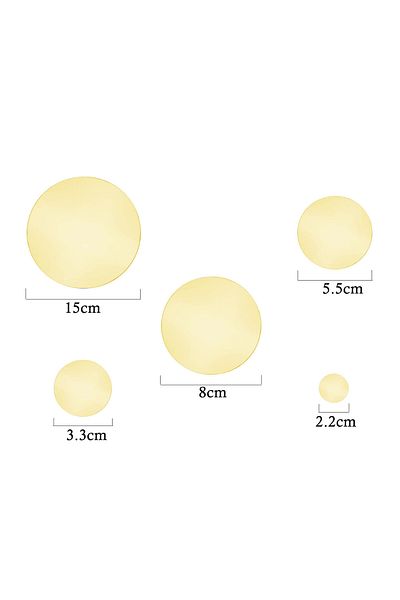 OEM Set of 36 acrylic glass mirrors, Round model, Waterproof, Interior design, Easy to