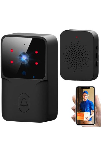 VisionHub Sonerie Wireless Cu Video, Interfon Smart Fara Fir, Camera Video 1080p Hd Cu Vedere Nocturna, Ip65