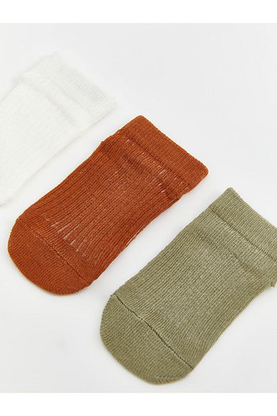 LC Waikiki New Season Basic Baby Boy Booties Socks 3-Piece - S5Ej35Z1