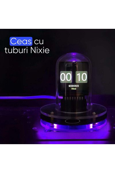 HexaCraft Deluxe retro clock, Nixie tube, Weather display, photos, Adjustable brightness, Watch Blade, WiFi