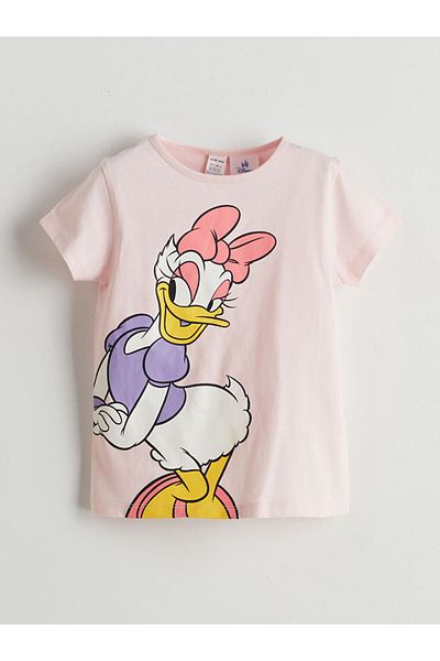 LC Waikiki New Season Daisy Duck Printed Baby Girl Shorts Pajama Set - S5H431Z1