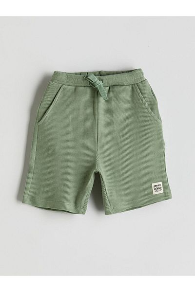 LC Waikiki Green Elastic Waist Pocket Boy's Shorts