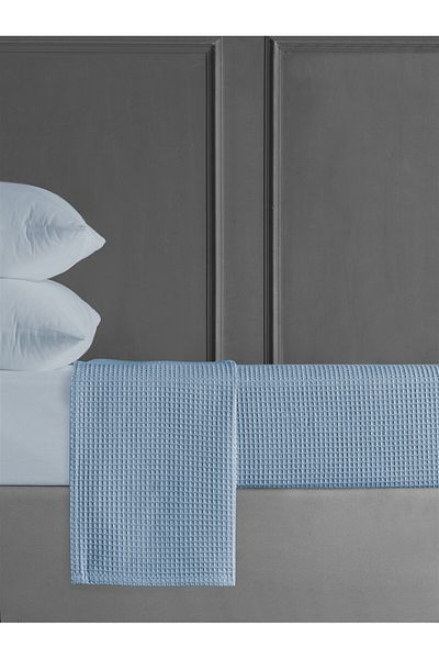 DENİZLİ ÇEYİZ Single Waffle Pattern Honeycomb Pique