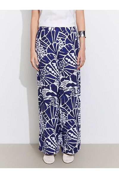 LC Waikiki Pantaloni de damă cu talie elastică cu flori de sezon nou - S5KQ99Z8
