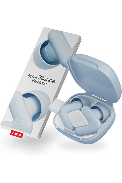Alpine Silence Kulak Tıkaçları Yeşil Gürültü Önleyici, V-Formlu, 4 Boy, Uyku ve Seyahat İçin