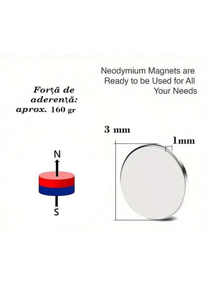 OEM Neodymium magnet, 3mm x 1mm
