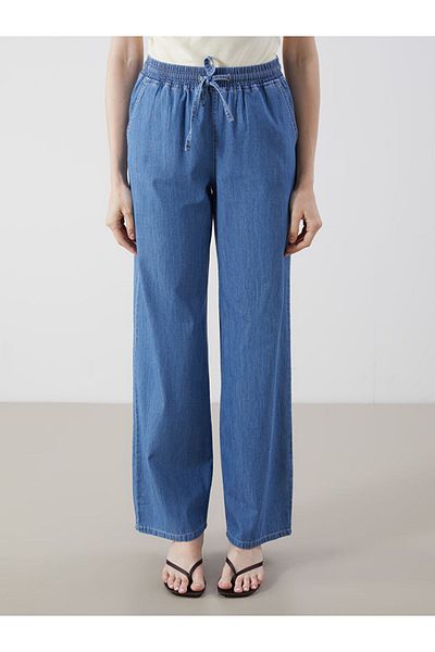 LC Waikiki New Season Elastic Waist Wideleg Women's Jean Trousers - S5Gn83Z8