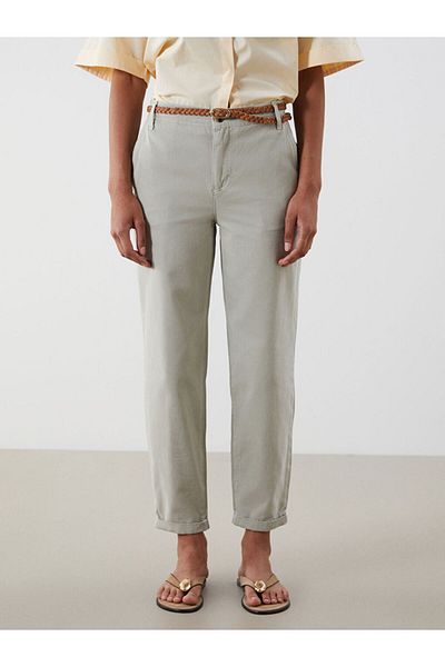 LC Waikiki New Season Carrot Fit Women's Jean Trousers with Belt - S5Ol12Z8