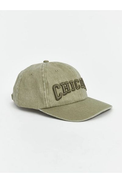 LC Waikiki Accessories Lettering Embroidered Light Khaki Men's Cap Hat