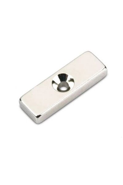 OEM Strong neodymium block magnet 30mm x 10mm x 5mm - with hole
