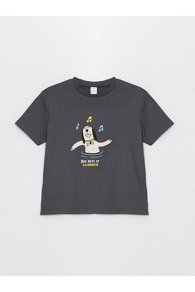 LC Waikiki New Season Crew Neck Printed Boy's T-Shirt - S5Gk24Z1