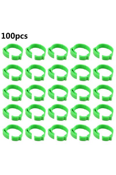 OEM Adjustable chicken rings, 100 pieces, Green