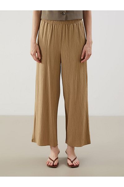 LC Waikiki New Season Elastic Waist Textured Women's Trousers - S5K500Z8