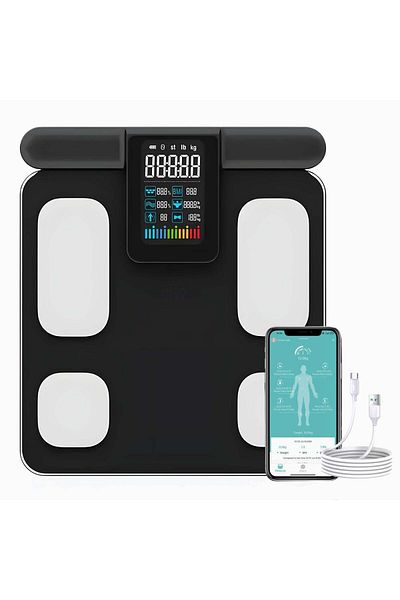 HexaCraft Smart Scale, HexaHealth, Professional, 28 body indices, Black