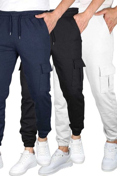 SURMARİ Unisex Φούτερ με 3 τσέπες φορτίου και ελαστικό πόδι