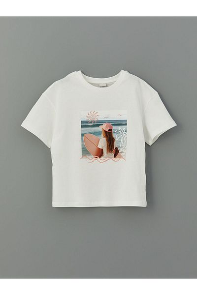 LC Waikiki New Season Crew Neck Girls' T-Shirt - S5L410Z4