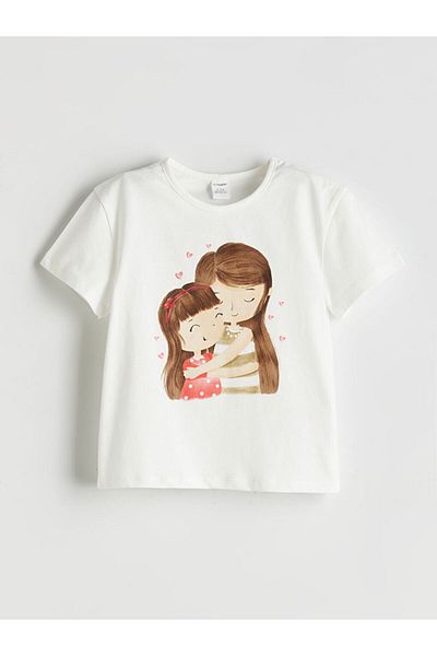 LC Waikiki New Season Printed Girls' T-Shirt and Leggings 2-Piece Set - S5P127Z1