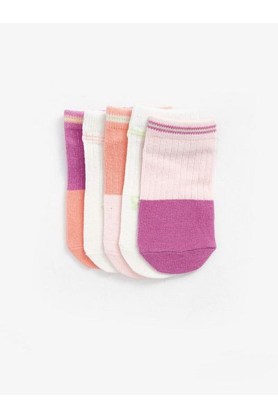 LC Waikiki New Season Printed Baby Girl Booties Socks 5-Piece - S4G646Z1