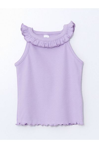 LC Waikiki New Season Crew Neck Textured Girls' Undershirt - S5J729Z1