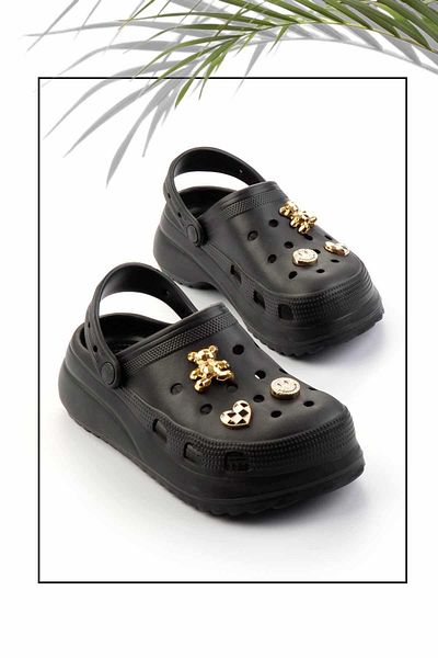 Bambi Black Gel Women's Slippers K 04445428159