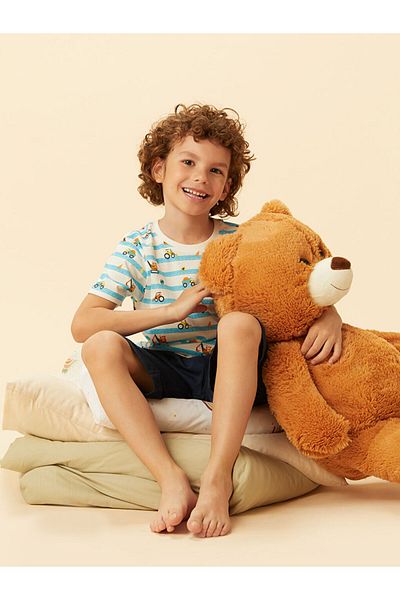 LC Waikiki Set de pijamale pentru băiat cu imprimeu sezon nou