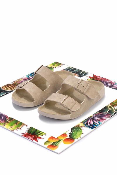 Bambi Beige Nubuck Women's Slippers K 04819301301