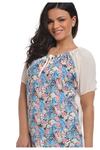 Eranthe Women's White Blouse with Short Sleeves