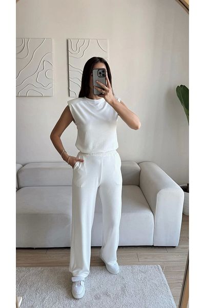 Zoom Butik Padded modal set - white