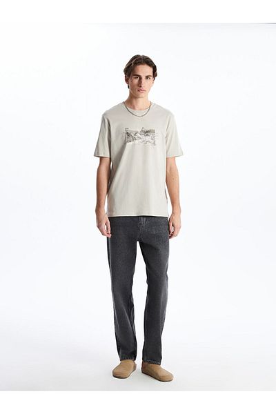 LC Waikiki New Season Crew Neck Printed Combed Cotton Men's T-Shirt - S5Eh04Z8