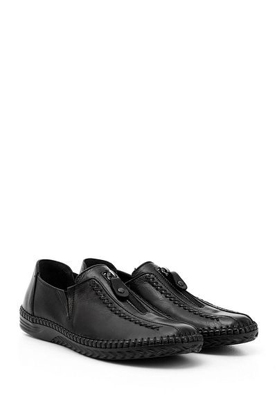 GÖNDERİ(R) Women/Girls Black Genuine Leather Comfort Shoes