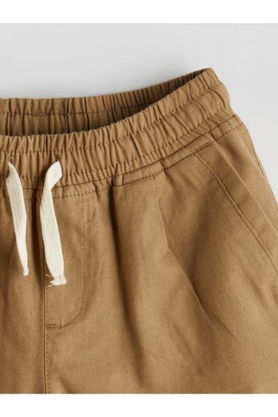 LC Waikiki New Season Elastic Waist Linen Blend Boy's Shorts - S5Do41Z4