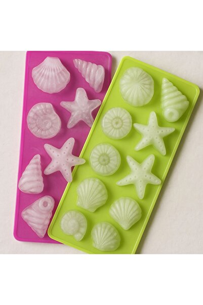 Emtory Home 2'li Pembe Yeşil Buz Kalıbı - Deniz Yıldızı model - Buz Küpü