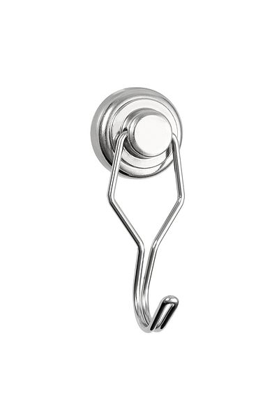 BOEM Strong neodymium magnet in steel housing with rotating hook for hanging up to 20kg force, MyStyle�
