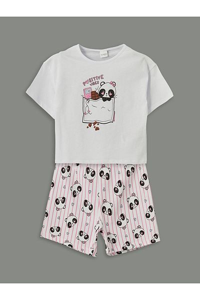 LC Waikiki Set pijamale pentru fete imprimate sezon nou - S5I655Z1