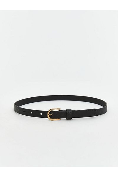 LC Waikiki Black Leather Look Women's Belt