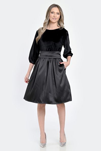 Eranthe Women's Medium Dress, Occasion, Black V300