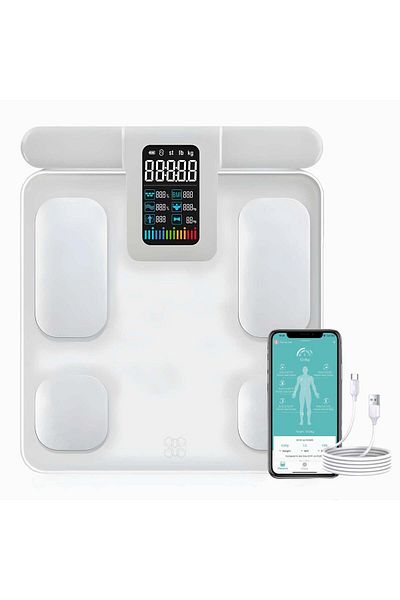 HexaCraft Smart Scale, HexaHealth, Professional, 28 body indices, White