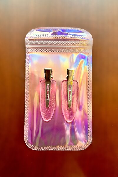 Metanoyaco 2'li iz yapmayan klips toka makyaj tokası (Pembe)