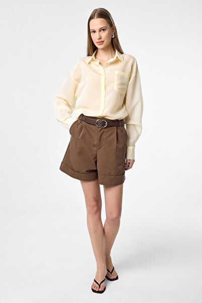 Antioch Yellow Relax Fit Striped Long Sleeve Women's Shirt