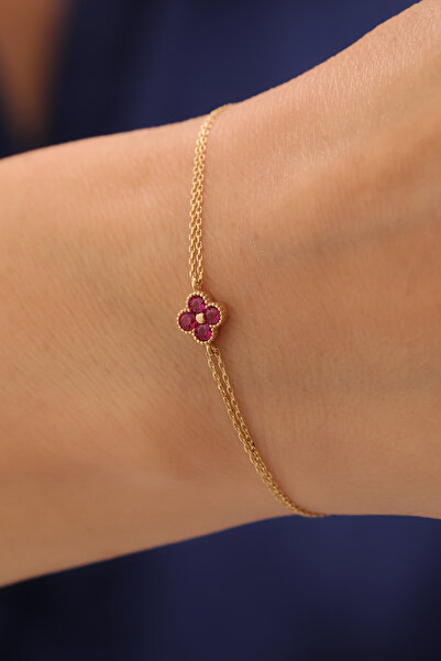 YAVUZ KUYUMCULUK 14 Ayar Altın Çiçek Bileklik