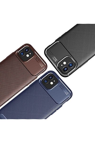 YTSGLOBAL حافظة سيليكون متوافقة مع هاتف iPhone 12 Mini YTSG Negro - بني