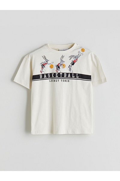 LC Waikiki New Season Crew Neck Bugs Bunny Printed Boys' T-Shirt - S5Bj91Z4