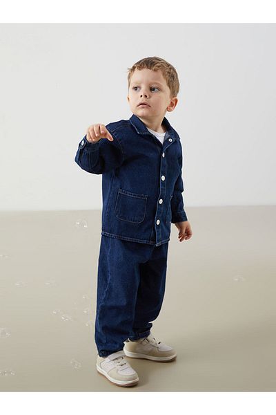 LC Waikiki Cotton Baby Boy Jacket and Pants 2 Pcs